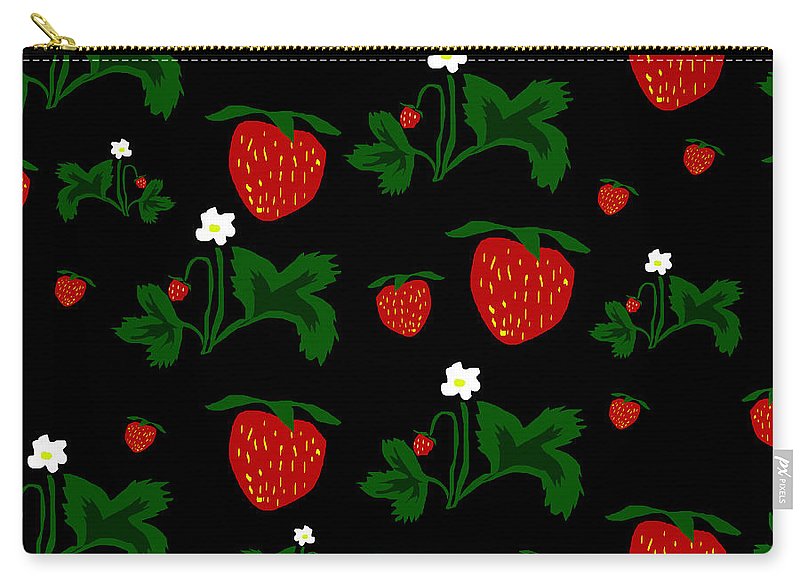 Strawberries Pattern - Carry-All Pouch