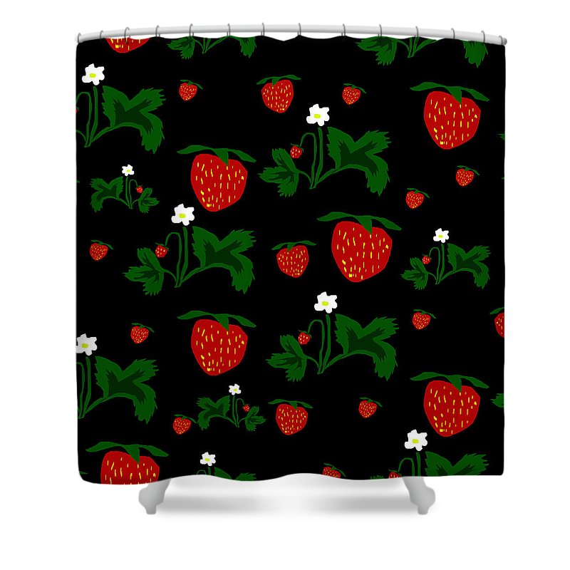 Strawberries Pattern - Shower Curtain