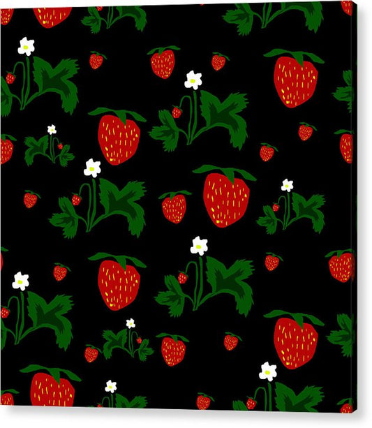 Strawberries Pattern - Acrylic Print