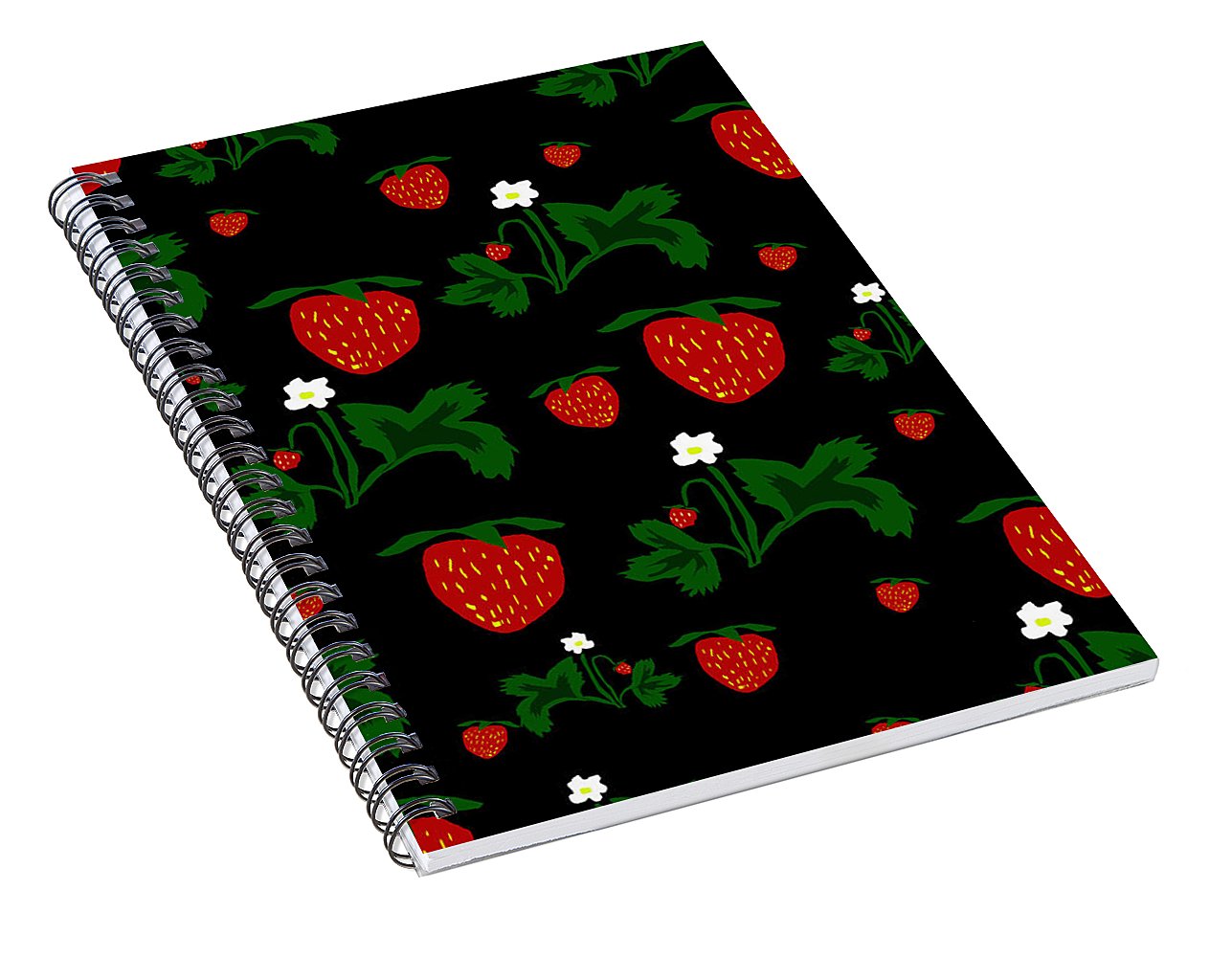 Strawberries Pattern - Spiral Notebook
