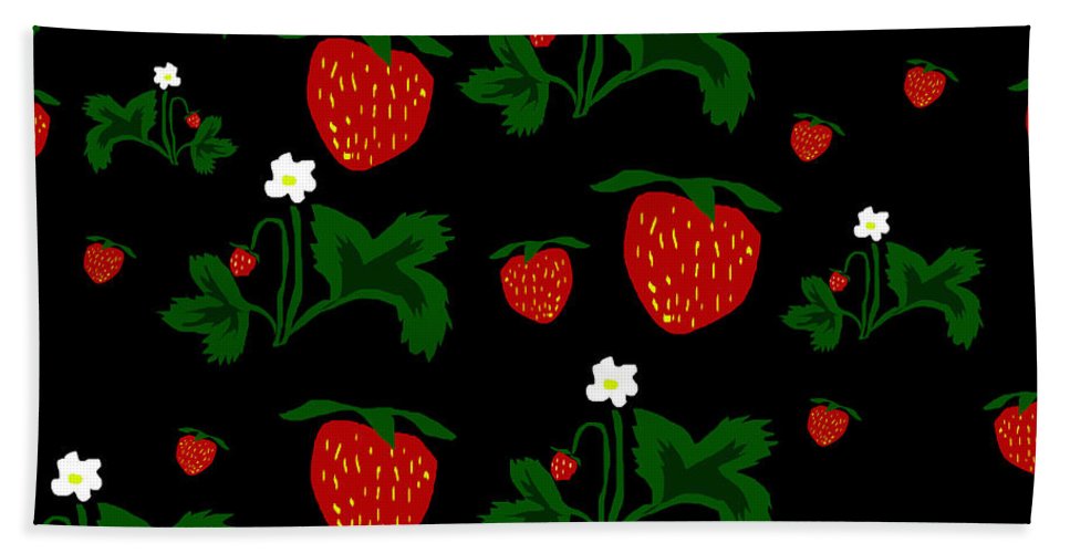 Strawberries Pattern - Bath Towel