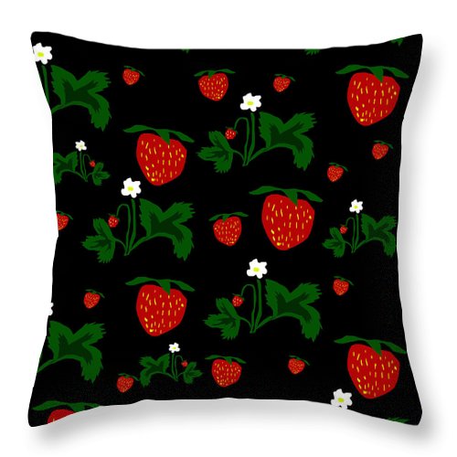 Strawberries Pattern - Throw Pillow