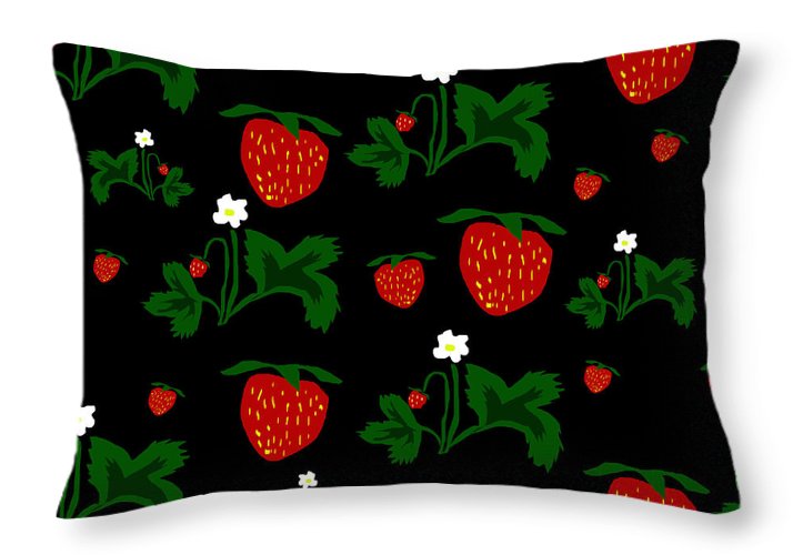 Strawberries Pattern - Throw Pillow