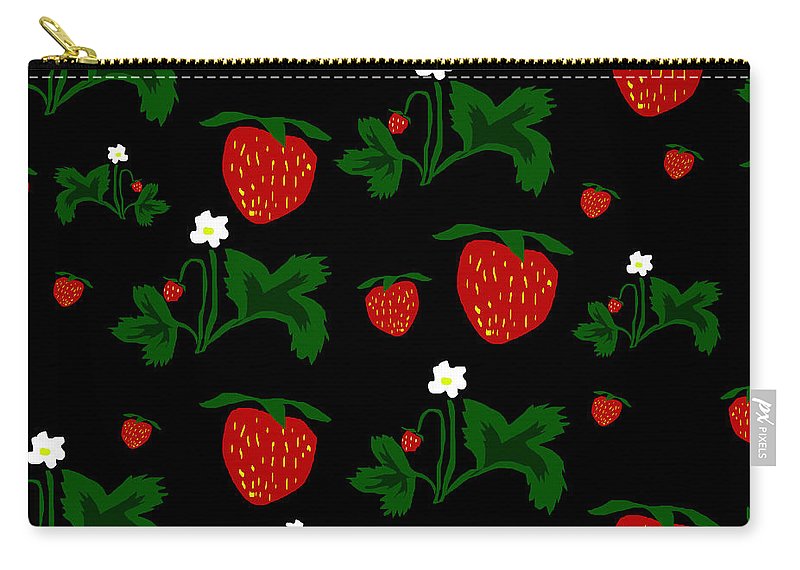 Strawberries Pattern - Carry-All Pouch