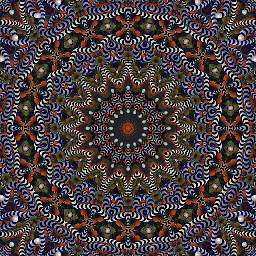 Stripes and Spirals Kaleidoscope Digital Image Download