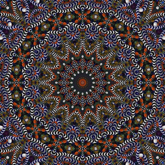 Stripes and Spirals Kaleidoscope Digital Image Download