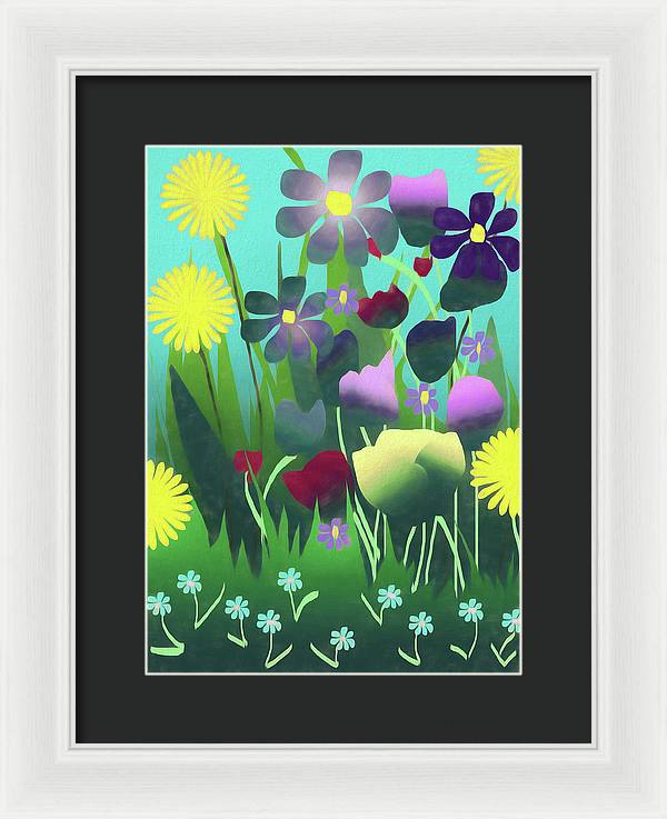 Summer Flower Garden - Framed Print