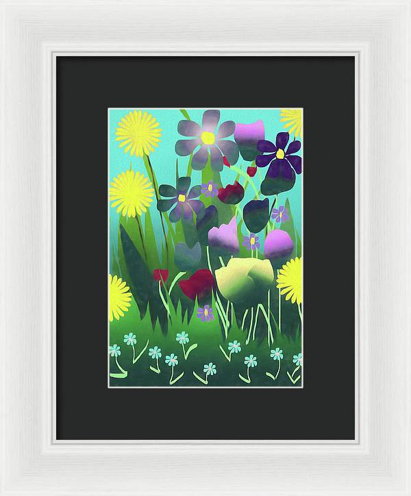 Summer Flower Garden - Framed Print