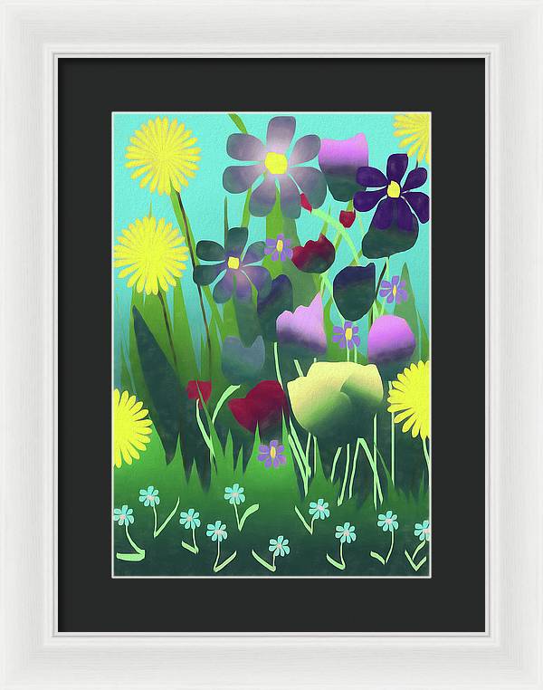 Summer Flower Garden - Framed Print