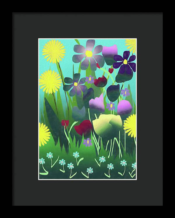 Summer Flower Garden - Framed Print