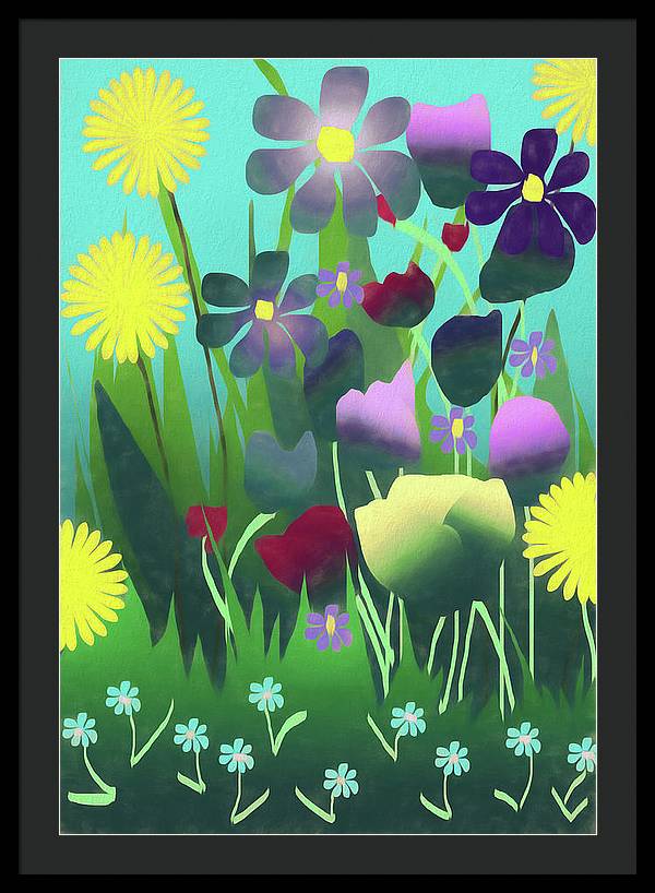 Summer Flower Garden - Framed Print