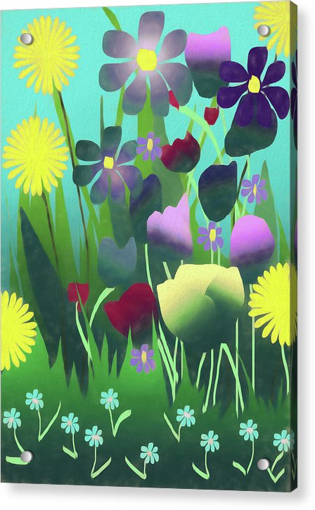 Summer Flower Garden - Acrylic Print