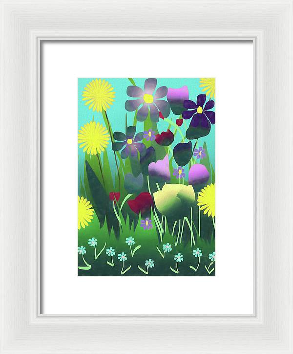 Summer Flower Garden - Framed Print