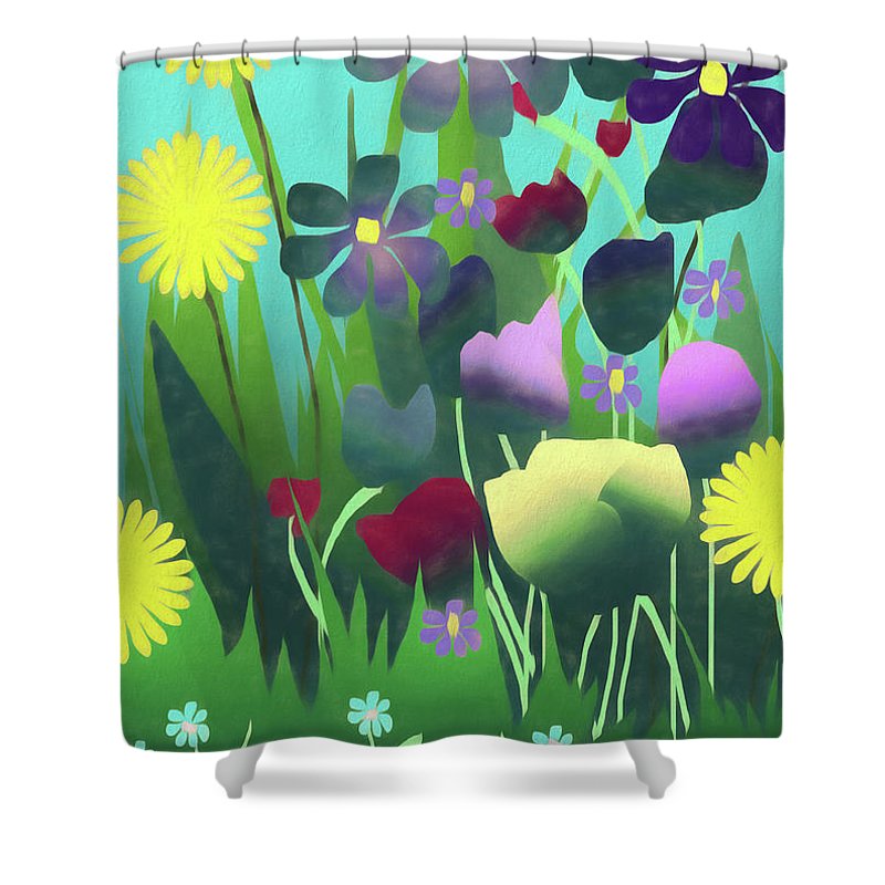 Summer Flower Garden - Shower Curtain