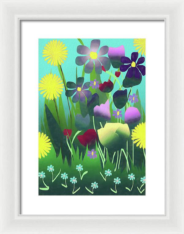 Summer Flower Garden - Framed Print