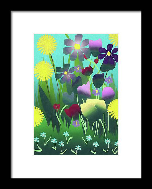 Summer Flower Garden - Framed Print