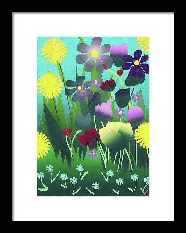 Summer Flower Garden - Framed Print