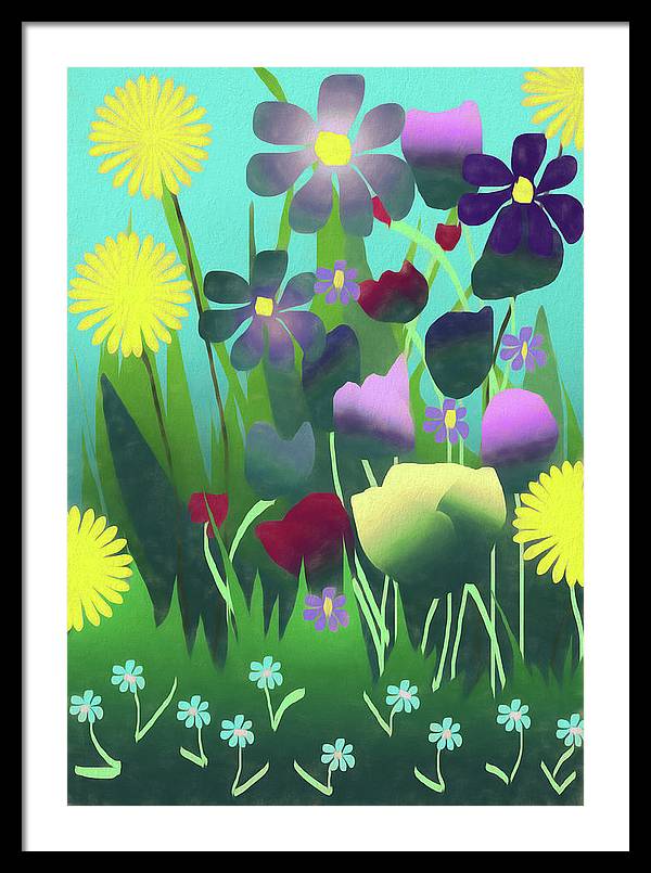 Summer Flower Garden - Framed Print