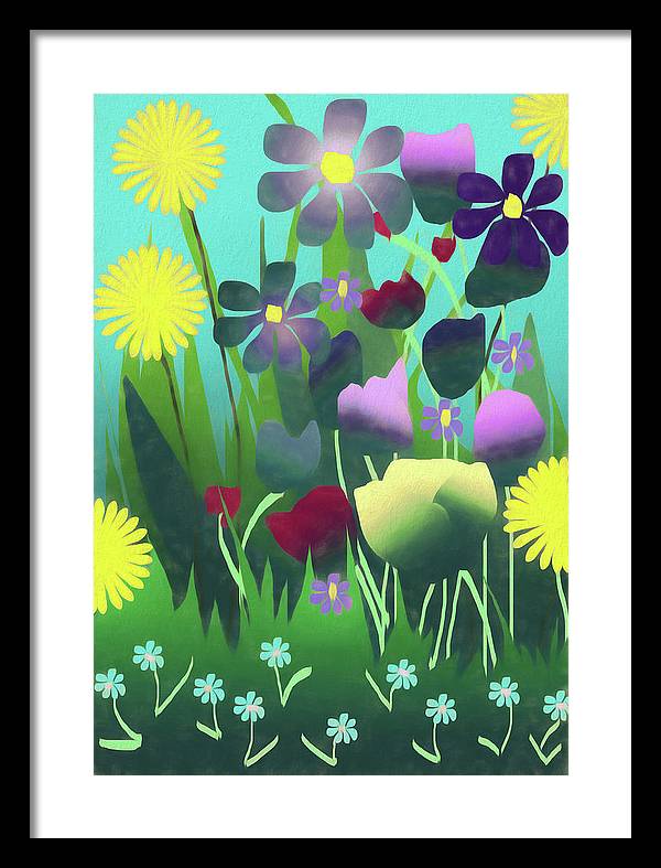 Summer Flower Garden - Framed Print