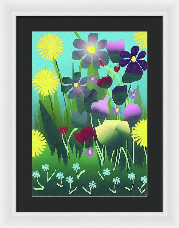 Summer Flower Garden - Framed Print