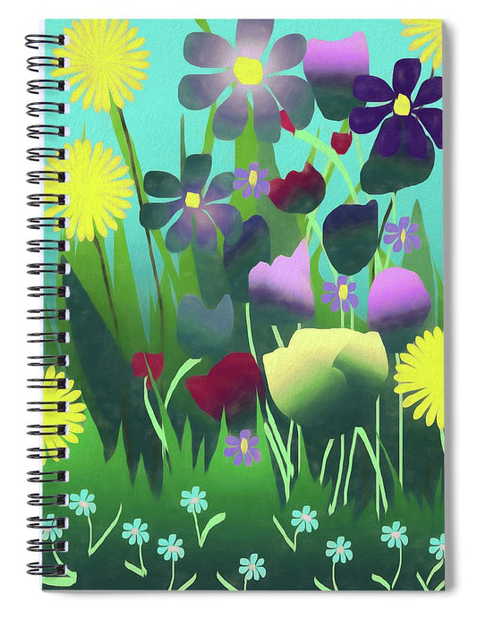 Summer Flower Garden - Spiral Notebook