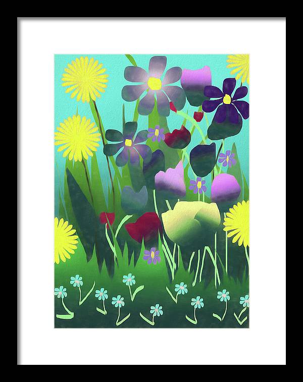 Summer Flower Garden - Framed Print