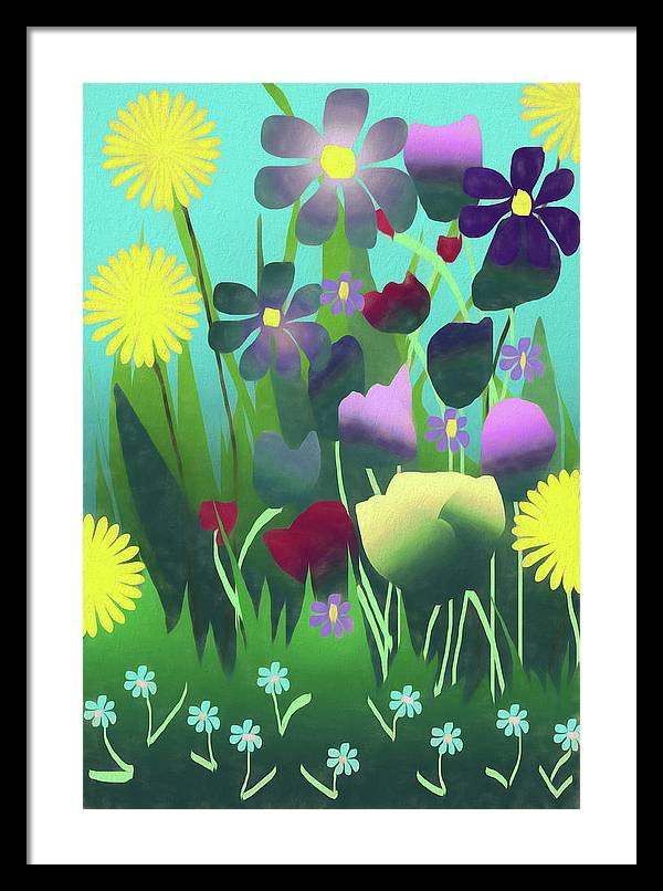 Summer Flower Garden - Framed Print