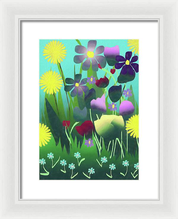 Summer Flower Garden - Framed Print