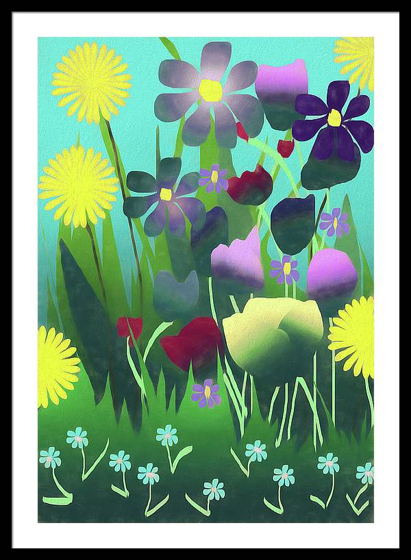 Summer Flower Garden - Framed Print