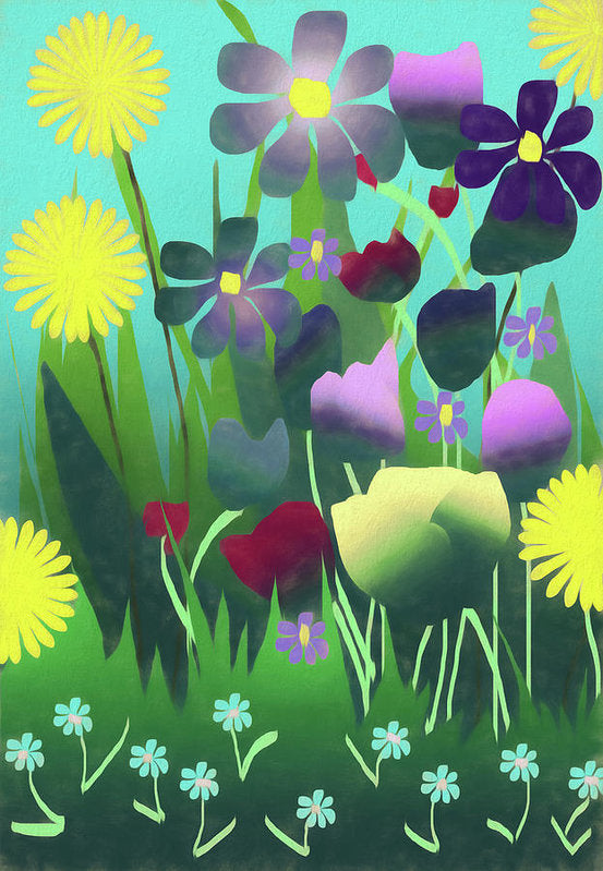 Summer Flower Garden - Art Print