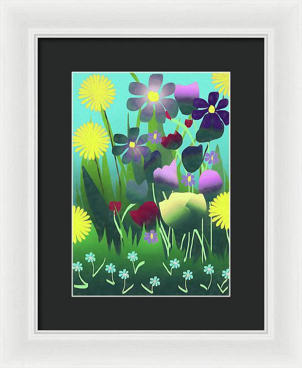 Summer Flower Garden - Framed Print