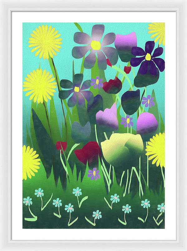 Summer Flower Garden - Framed Print