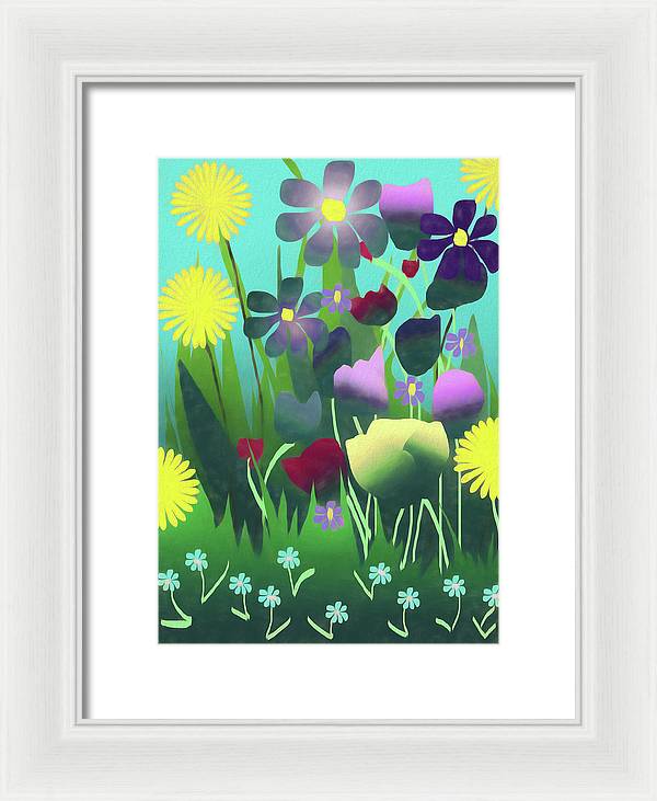 Summer Flower Garden - Framed Print