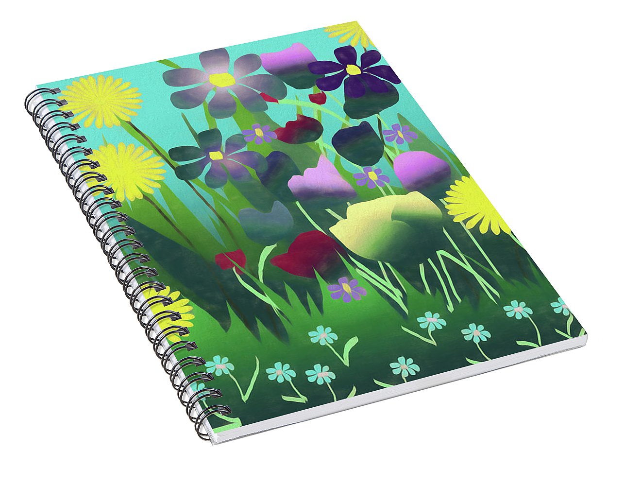 Summer Flower Garden - Spiral Notebook