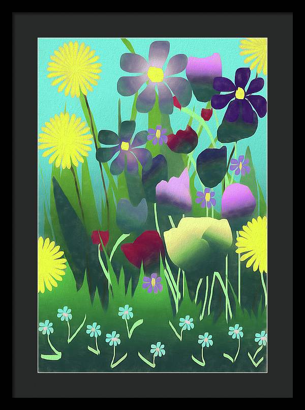 Summer Flower Garden - Framed Print