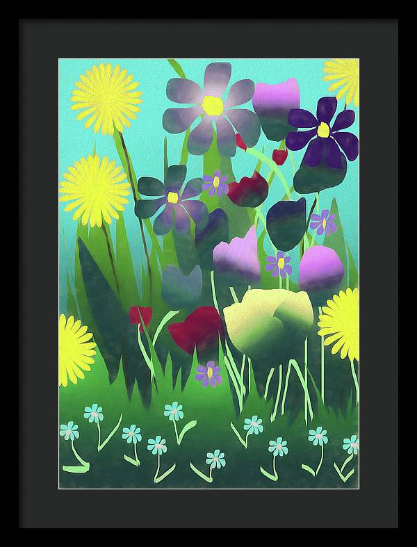 Summer Flower Garden - Framed Print