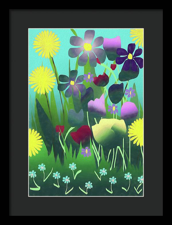 Summer Flower Garden - Framed Print