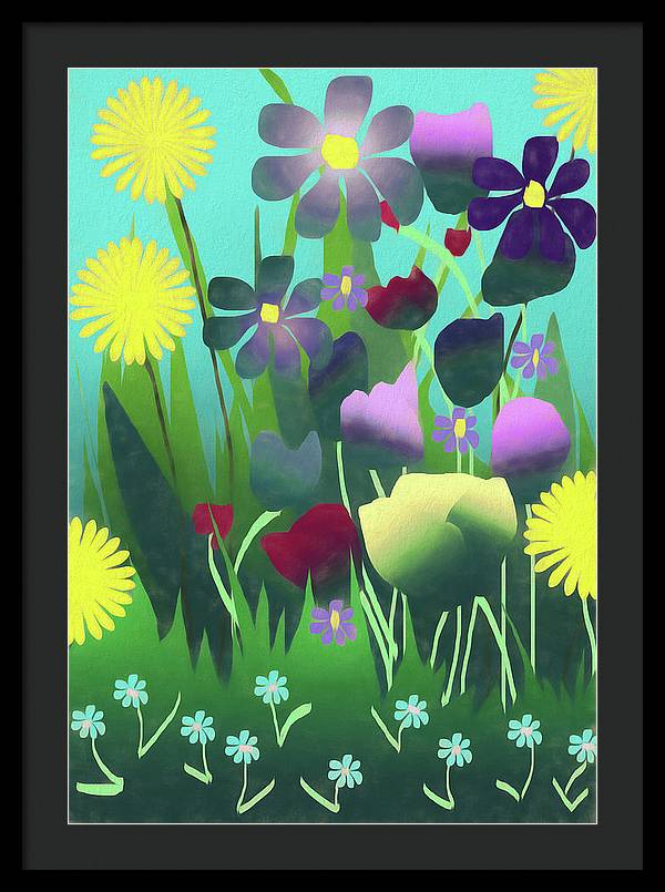 Summer Flower Garden - Framed Print