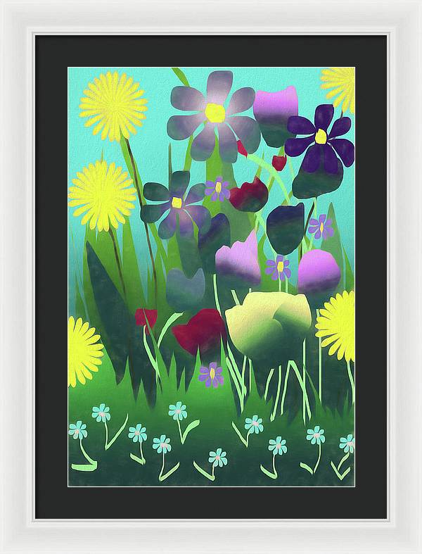 Summer Flower Garden - Framed Print