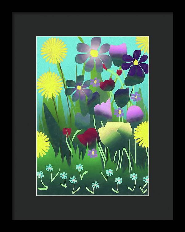 Summer Flower Garden - Framed Print