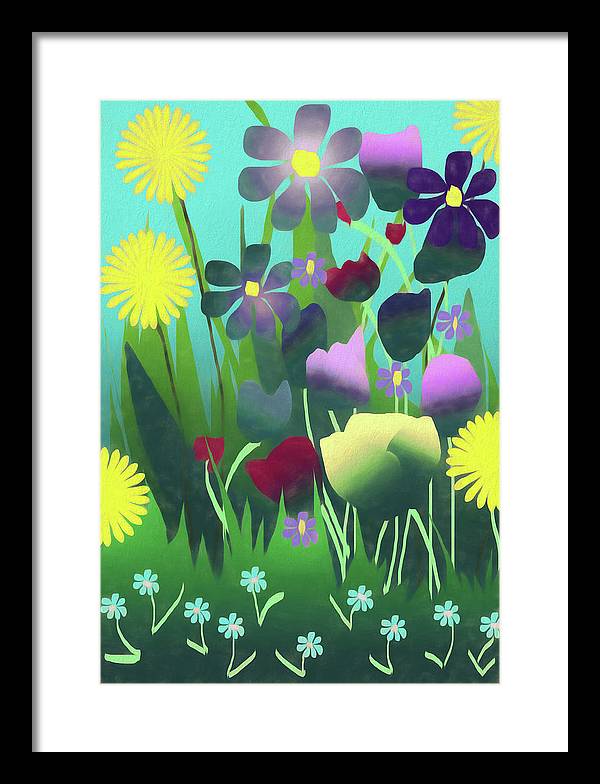 Summer Flower Garden - Framed Print