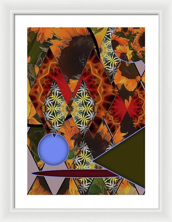 Sunflower Collage - Framed Print