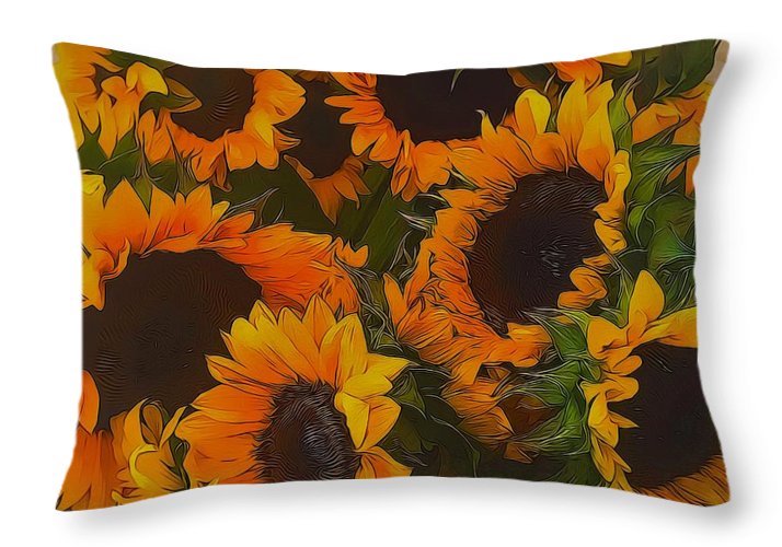 Sunflowers - Throw Pillow