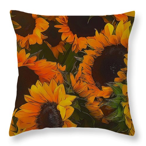 Sunflowers - Throw Pillow
