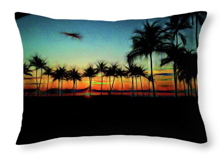 Sunset From The Car - Throw Pillow