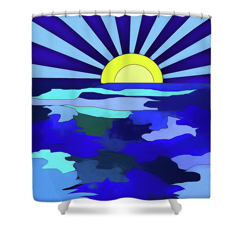 Sunset on The Lake - Shower Curtain
