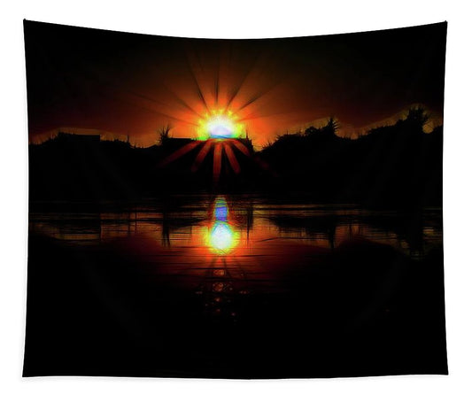 Sunset On The Wisconsin River - Tapestry