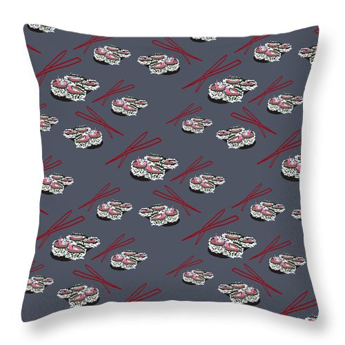 Sushi Pattern - Throw Pillow