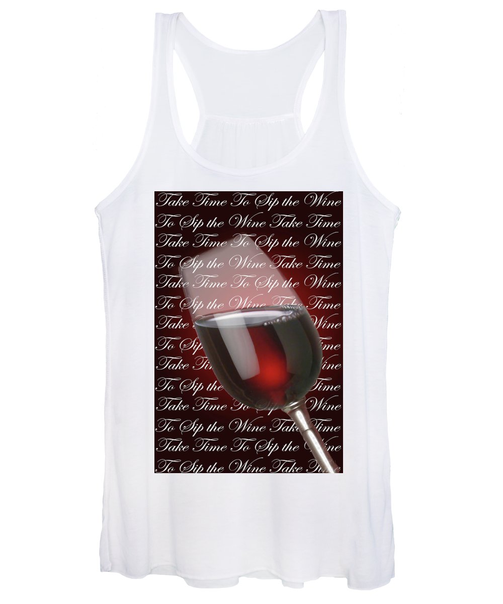 Take Time To Sip The Wine - Women's Tank Top