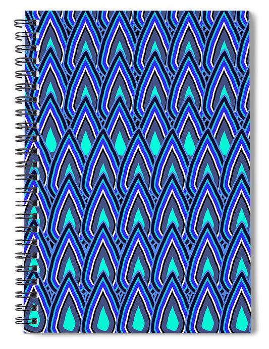 Teardrops In Blue - Spiral Notebook